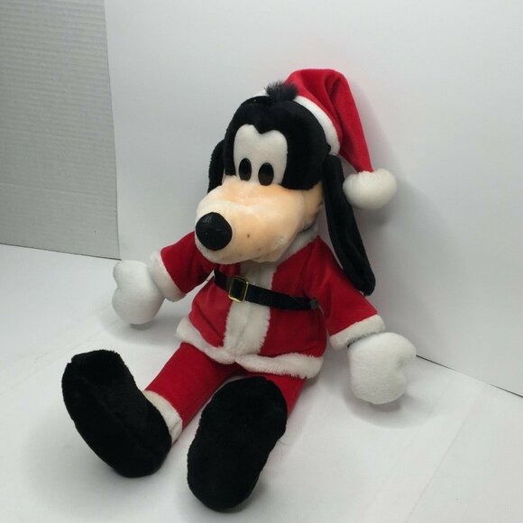 Disney Goofy Plush 18" Santa Claus Stuffed Toy Christmas Holiday Stuffie - Picture 2 of 9